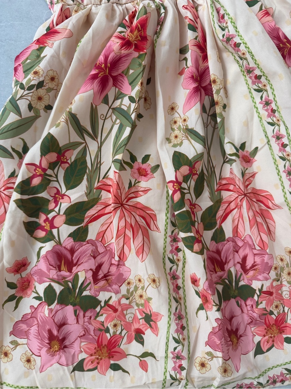 Tropical Floral Tie-Shoulder Midi Dress Size S - Picture 2 of 7